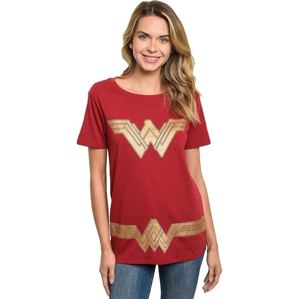 Wonder Woman Women's T-Shirt Costume Graphic Tee Superhero Cosplay Top